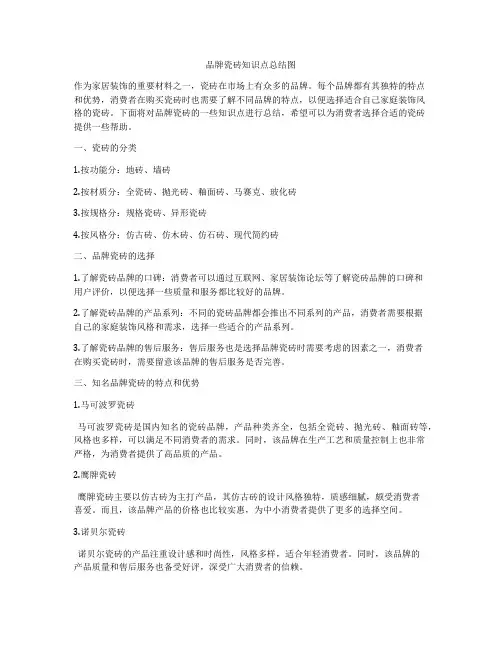 品牌瓷砖知识点总结图