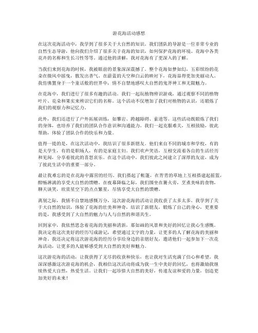 游花海活动感想