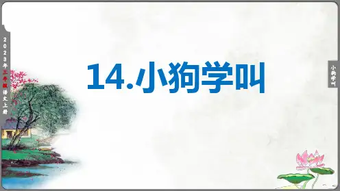 14《小狗学叫》教学课件(共36张PPT)