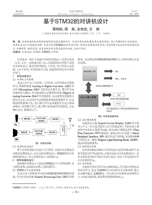 基于STM32的对讲机设计