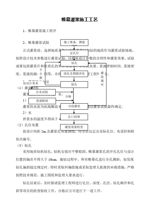 帷幕灌浆施工工艺