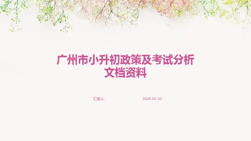 广州市小升初政策及考试分析文档资料