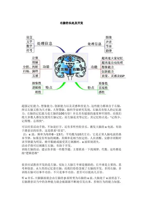 右脑的长处及开发