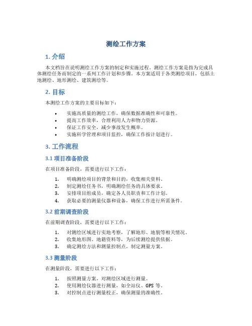 测绘工作方案