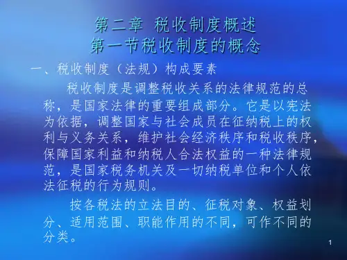 税收制度概述 PPT参考幻灯片