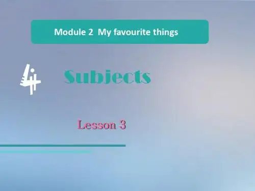 四年级下册英语课件-Unit 4 Subjects(课时3)∣沪教牛津版(三起)