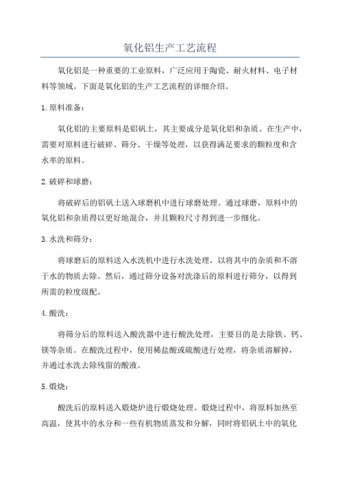 氧化铝生产工艺流程