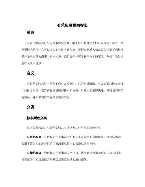 有关应急预案标志