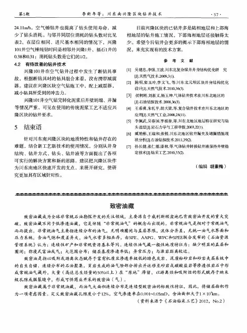 致密油藏