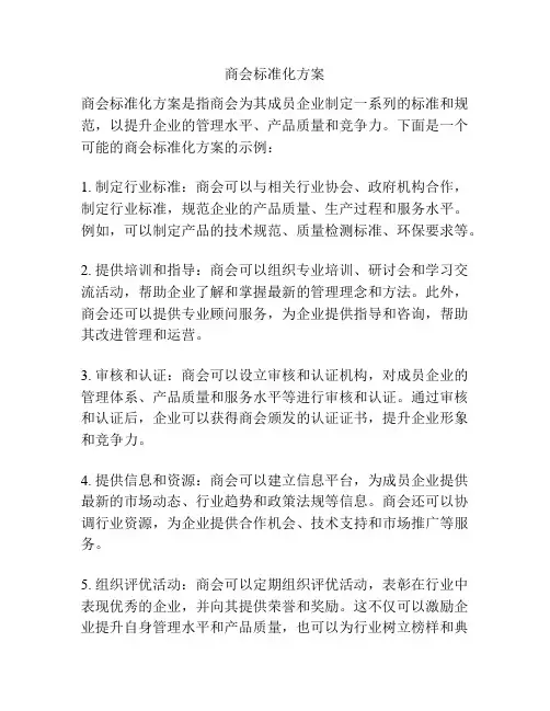 商会标准化方案