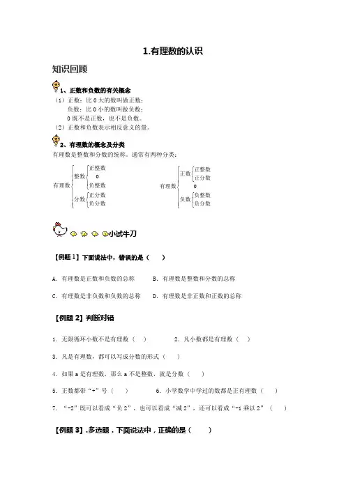 有理数的认识