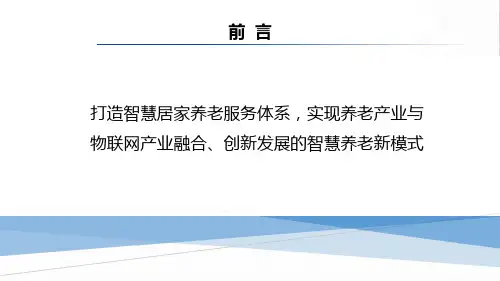 智慧养老商业计划书