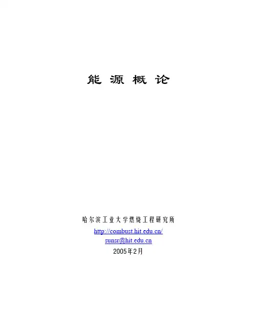 能源概论-chapter 1