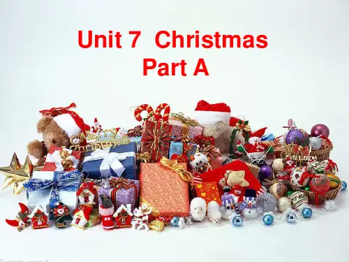 闽教版英语四年级上册Unit 7《Christmas》(Part A)公开课课件