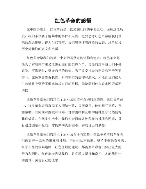 红色革命的感悟