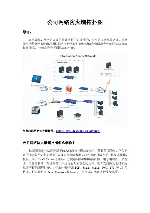 公司网络防火墙拓扑图