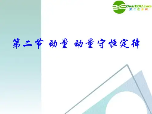 高中物理动量动量守恒定律选修3-5优质ppt课件