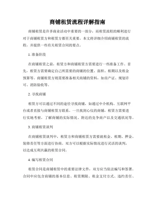 商铺租赁流程详解指南