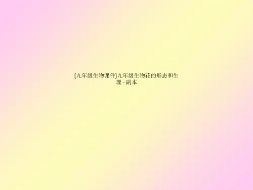 [九年级生物课件]九年级生物花的形态和生理 - 副本