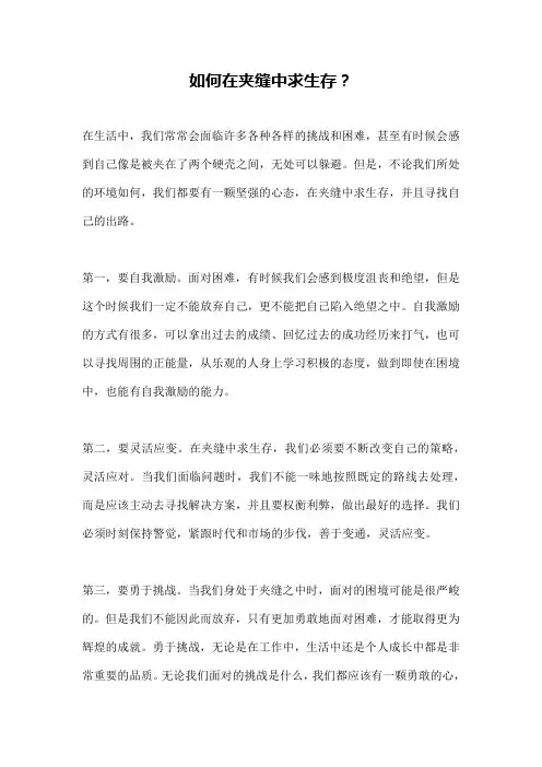 如何在夹缝中求生存？