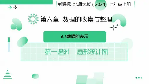 6.3数据的表示(第一课时 扇形统计图)课件   2024-2025学年北师大版七年级数学上册
