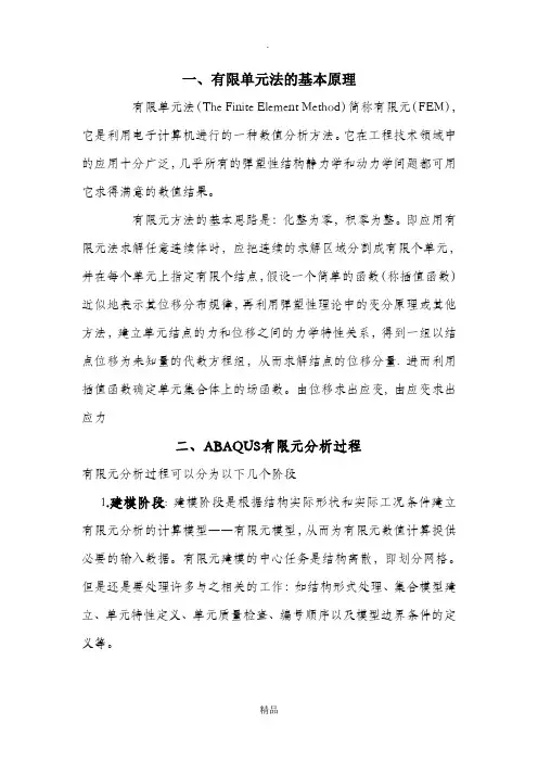 abaqus有限元分析过程