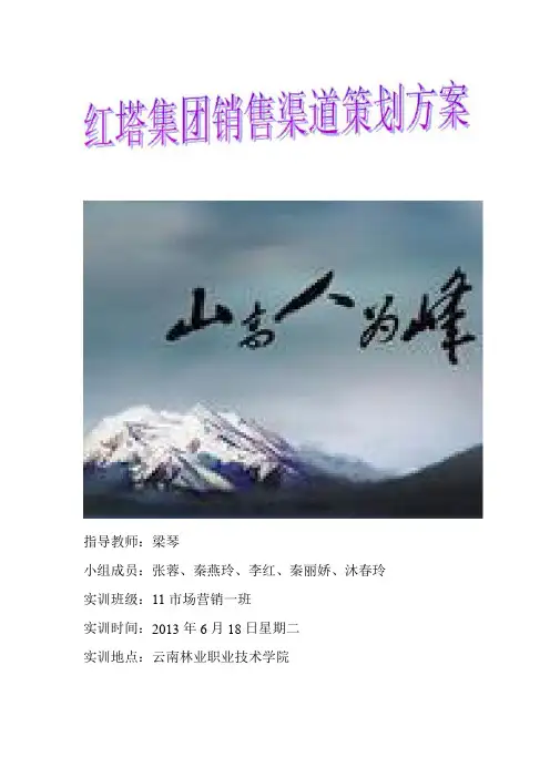 红塔集团销售渠道策划