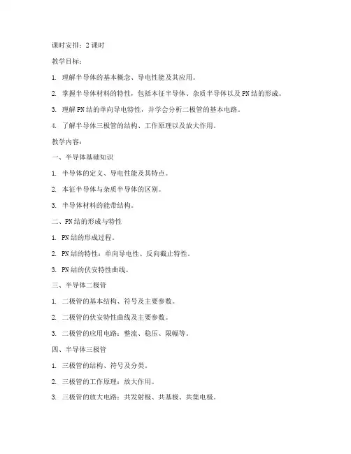 大学物理半导体教案