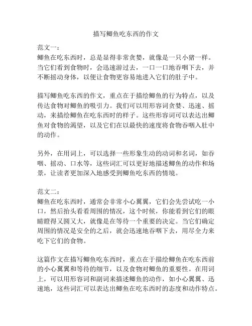 描写鲫鱼吃东西的作文
