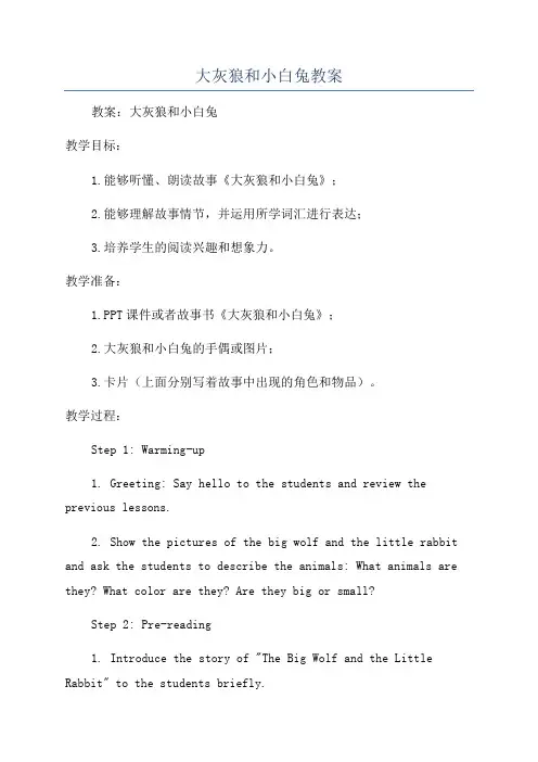 大灰狼和小白兔教案