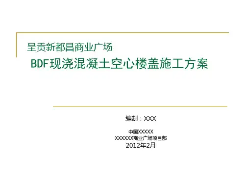 bdf现浇混凝土空心楼盖施工方案