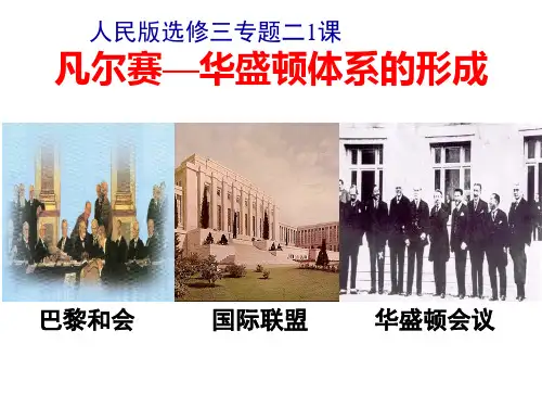 选修三专题二 凡尔赛—华盛顿体系的形成(复习)