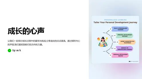 成长心声主题班会PPT课件