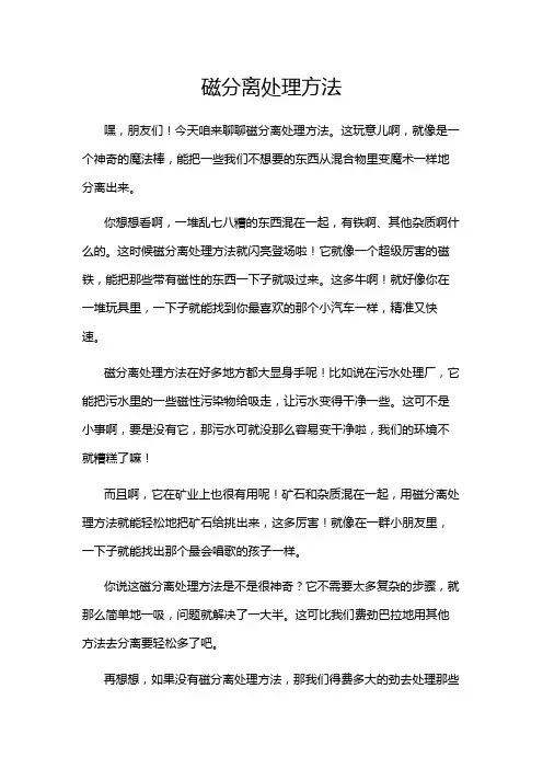 磁分离处理方法