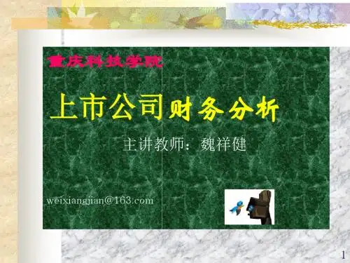 第一章上市公司财务报表分析概论