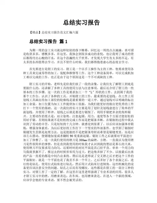 总结实习报告