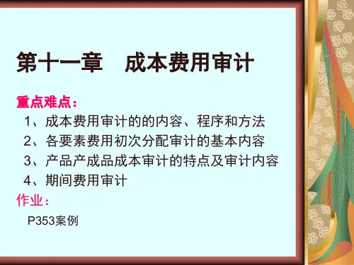 11  成本费用审计