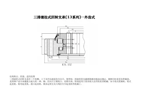 三排滚柱式回转支承(13系列)--外齿式