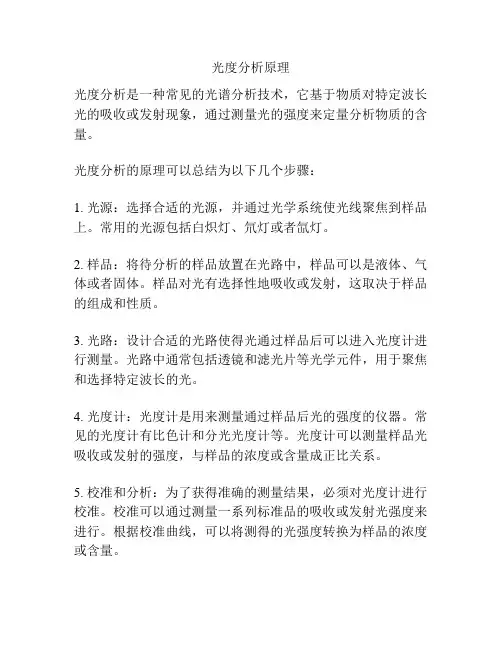 光度分析原理