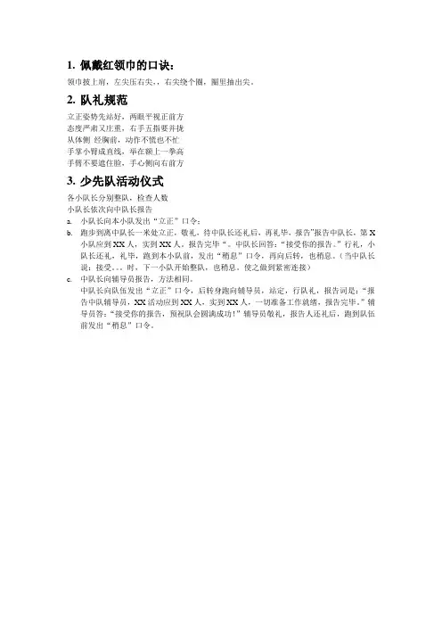 少先队礼仪规范