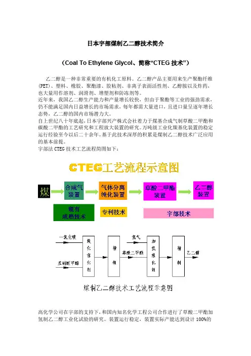 宇部兴产合成气制乙二醇技术简介