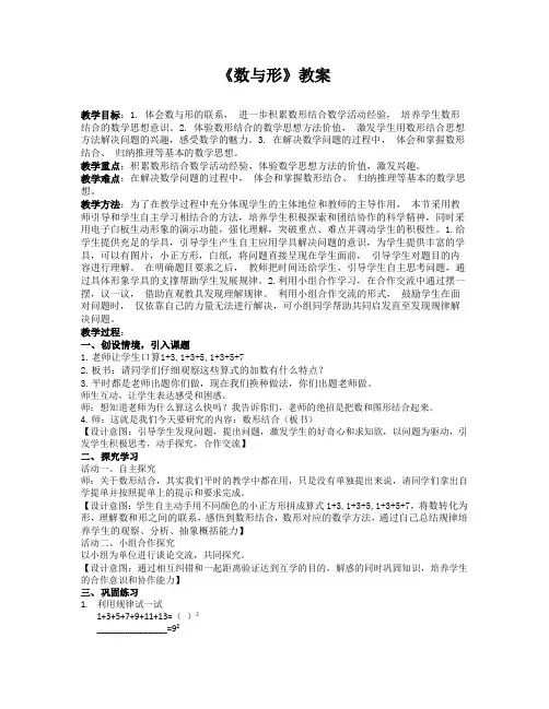 《数与形》优秀教案