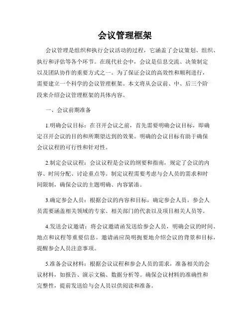 会议管理框架