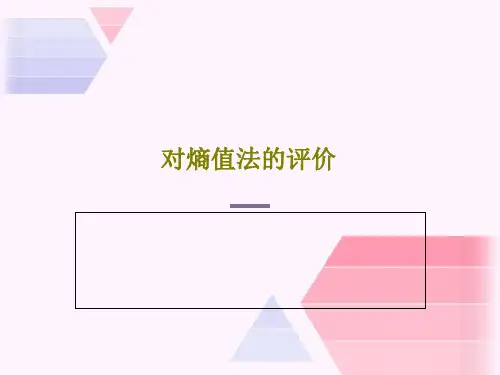 对熵值法的评价23页PPT
