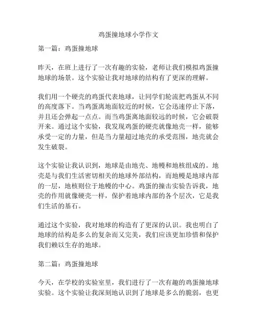 鸡蛋撞地球小学作文