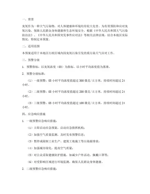 臭氧应急预案