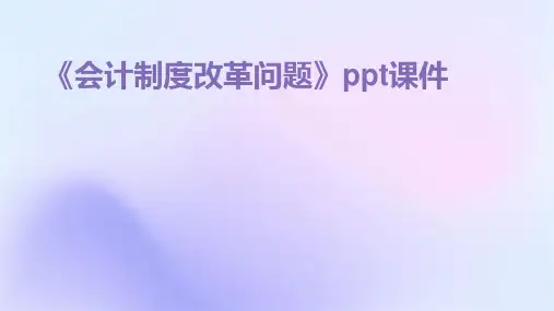 《会计制度改革问题》课件