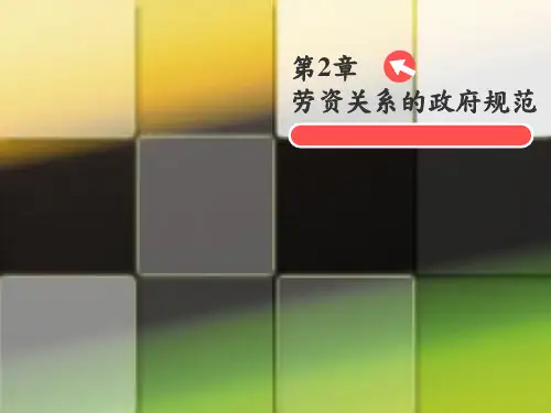 劳资关系的政府规范PPT课件教材讲义