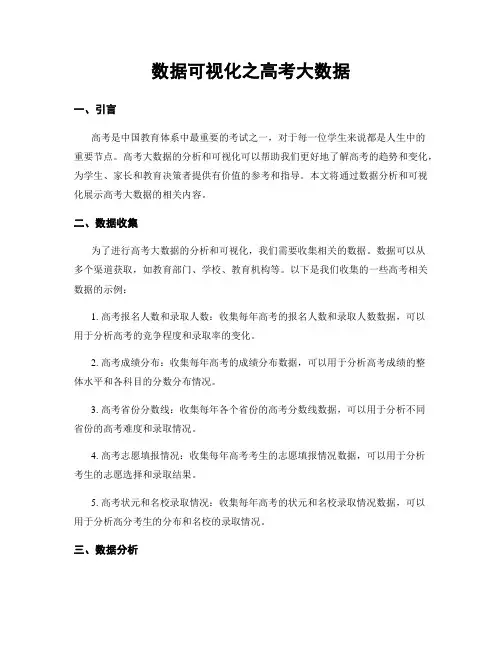 数据可视化之高考大数据