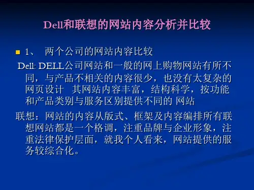 Dell和联想的网站分
